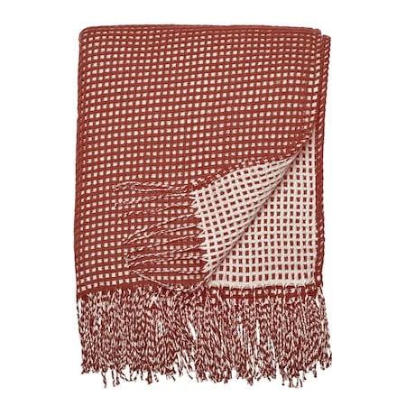 Classic Accessories Indoor/Outdoor Reversible Throw Blanket, 66 x 59 Inch, Spice 50-151-011701-EC